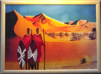 Klöppelbild "DIe Massai"