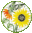 Klöppelbrief Fensterbild Sonnenblume 40 cm