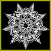 Klöppelbrief Sternendecke 35 cm