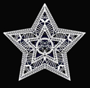 Klöppelbrief Sternendecke 25 cm