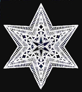 Klöppelbrief Sternendecke 30 cm