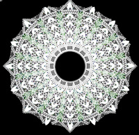 Klöppelbrief Sternendecke 40 cm 16tlg