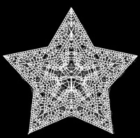 Klöppelbrief Sternendecke 30 cm