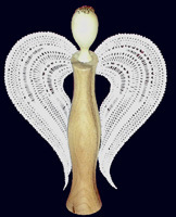 Klöppelbrief Engel Größe 21 cm Muster 4