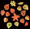 Klöppelbrief kleine Herbstblätter