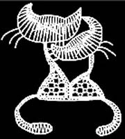 Klöppelbrief Katzenliebe 14 x 18 cm
