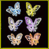 Klöppelbrief 3 D Schmetterlinge 8x8 cm