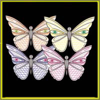 Klöppelbrief Schmetterling 17,5 x 25 cm