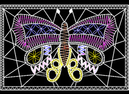 Klöppelbrief Schmetterling 12 x 18