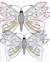 Klöppelbrief Schmetterling 28 x 20 cm