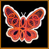 Klöppelbrief Schmetterling 18x18 cm