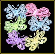 Klöppelbrief Schmetterlinge 3D 6-12 cm